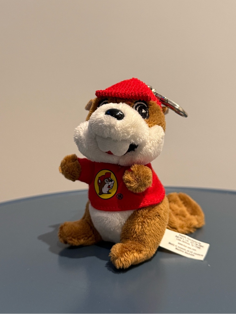 Buc-ee's Mascot Beaver Plush Bag Clip Keychain - 3.5"